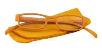 Klammeraffe Lesebrille 01 curry mit etui