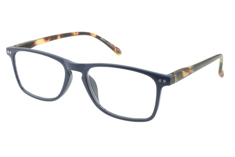 LEXXOO Lesebrille 4128B blau havanna seitlich LEXXOO Lesebrille 4128B blau havanna seitlich