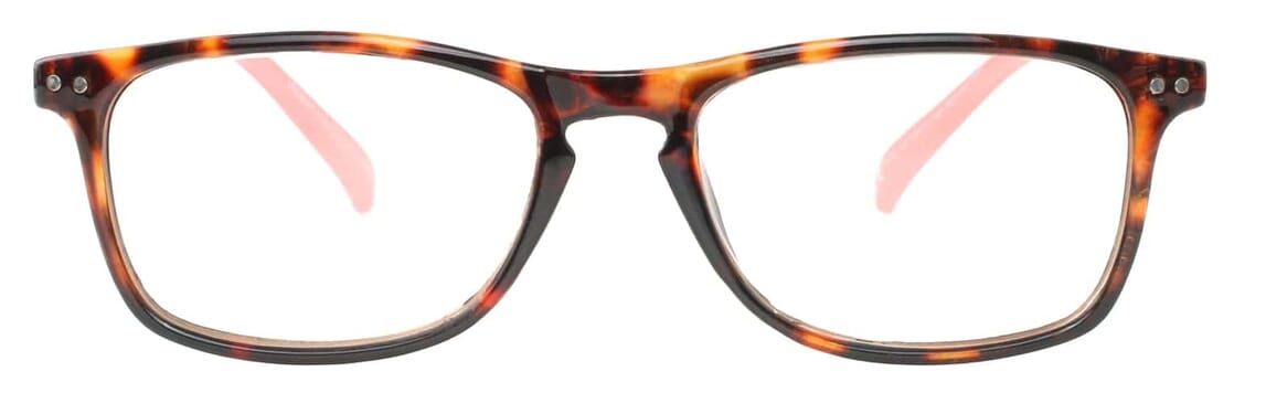 LEXXOO Reading glasses 4128B demi brown pink frontal Reading glasses LEXXOO 4128B demi brown pink