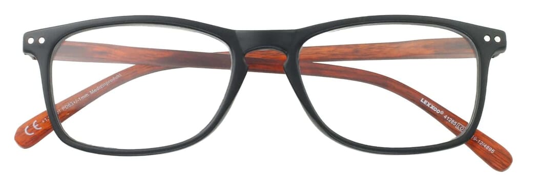 LEXXOO Lesebrille 4128B schwarz braun geschlossen Lesebrille LEXXOO 4128B schwarz braun