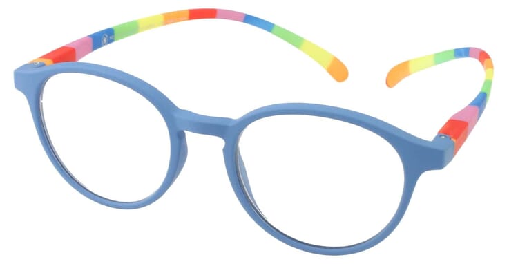 Lesebrille Klammeraffe No. 12 Farbenfroh Cornflake seitlich Lesebrille Klammeraffe No. 12 Farbenfroh Cornflake seitlich