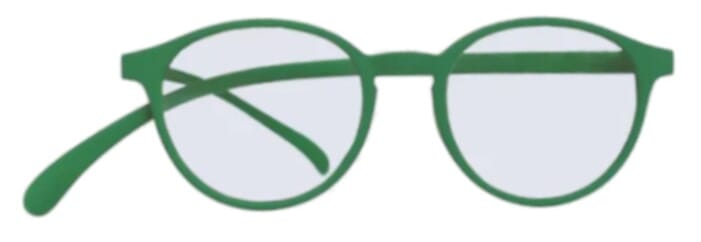 Blaulichtfilter Brille Klammeraffe No. 12 grass green