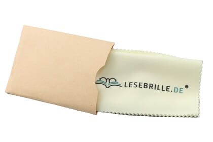 Brillenputztuch Lesebrille.de Verpackung Brillenputztuch Lesebrille.de Verpackung