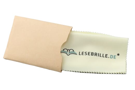 Brillenputztuch Lesebrille.de Verpackung
