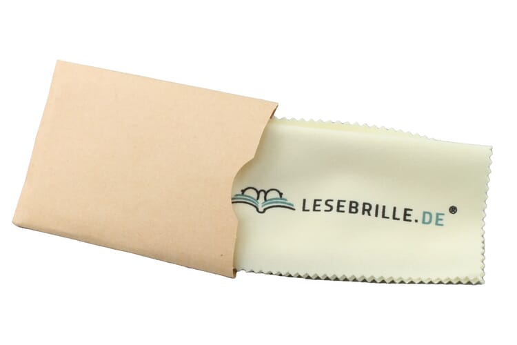 Brillenputztuch Lesebrille.de Verpackung Brillenputztuch Lesebrille.de Verpackung