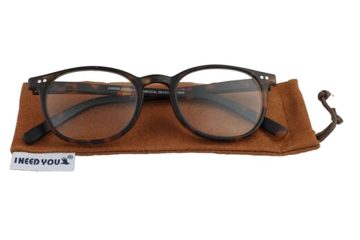 Reading glasses I Need You Junior tortoise on case
