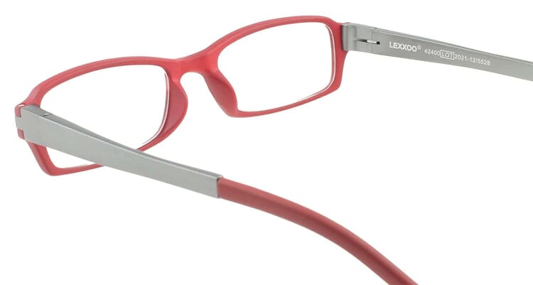 Lesebrille LEXXOO 4240 Rot Grau innen Lesebrille LEXXOO 4240 Rot Grau innen