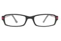 Lesebrille LEXXOO 4240 Schwarz Rot frontal Lesebrille LEXXOO 4240 Schwarz Rot frontal