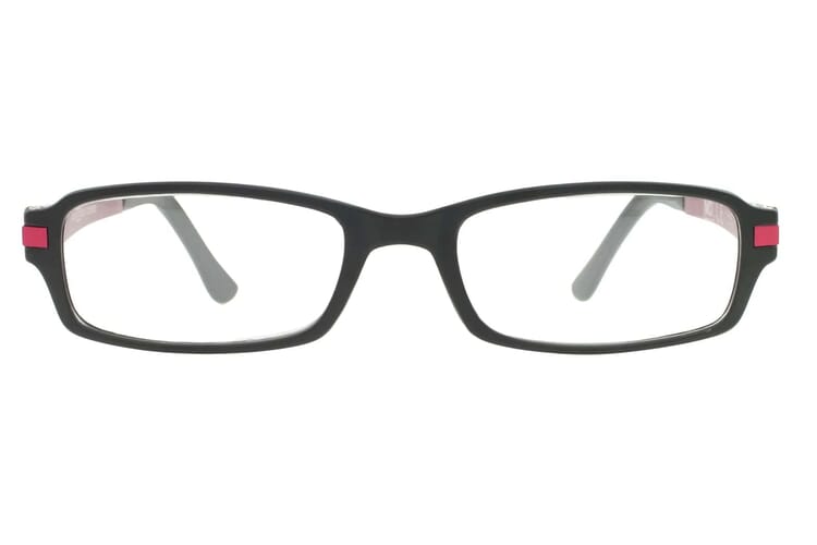 Lesebrille LEXXOO 4240 Schwarz Rot frontal Lesebrille LEXXOO 4240 Schwarz Rot frontal