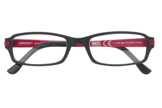 Lesebrille LEXXOO 4240 Schwarz Rot geschlossen