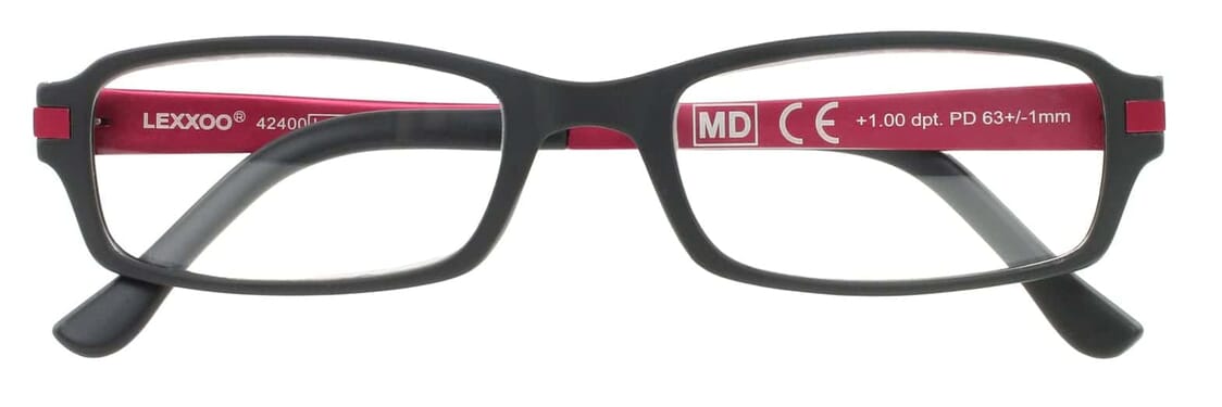 Reading glasses LEXXOO 4240 Black Red closed Reading glasses LEXXOO 4240 Black Red closed