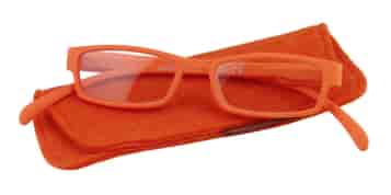 Lesebrille klammeraffe 01 orange mit etui Produktbild