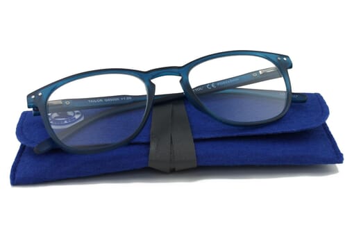 Reading glasses I Need You Tailor dark blue with case