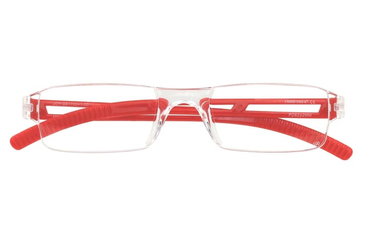 INY-JOY-ROT closed Reading glasses I NEED YOU Joy red closed