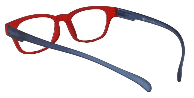 KLA-03-REDBLUE innen Lesebrille Klammeraffe 03 red blue innen