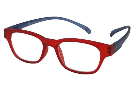 Reading glasses Klammeraffe 03 red blue sideways