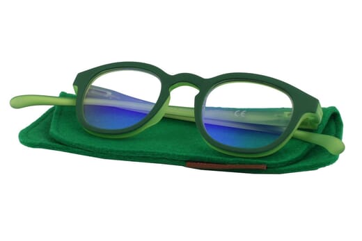 Blaulichtfilter Brille Klammeraffe 14 Green mit Etui