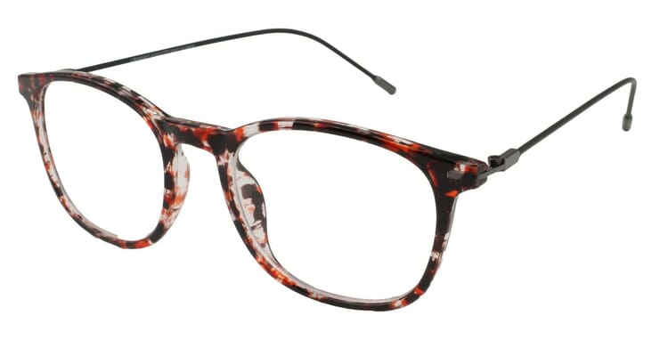 LXO-4153-GRAU-SCHWARZ-ROT seitlich Lesebrille Lexxoo 4153 grau-schwarz-rot seitlich