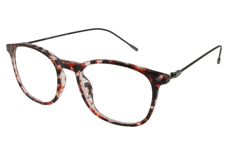 LXO-4153-GRAU-SCHWARZ-ROT seitlich Lesebrille Lexxoo 4153 grau-schwarz-rot seitlich