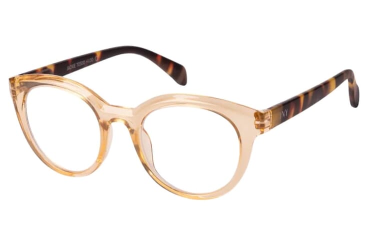 jackie beige transparent side Reading glasses I Need You Jackie beige-transparent on the side