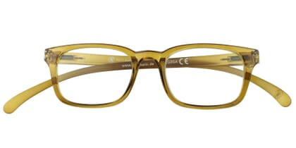 11-golden-green-frontal Reading glasses Klammeraffe No. 11 golden green frontal