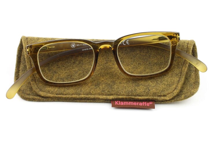 11-golden-green-mit-etui Lesebrille Klammeraffe No. 11 golden green mit Etui