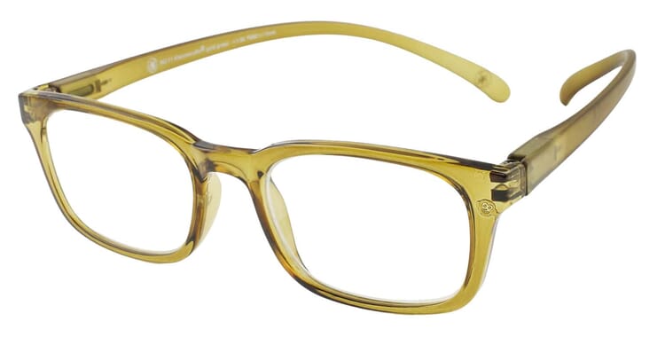 11-golden-green-seitlich Lesebrille Klammeraffe No. 11 golden green seitlich