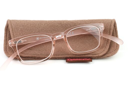 Lesebrille Klammeraffe No. 11 perlrose mit Etui