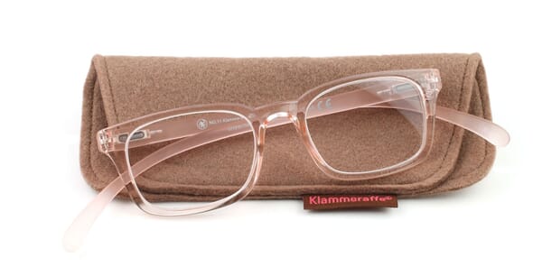 Reading glasses Klammeraffe No. 11 pearl rose with case