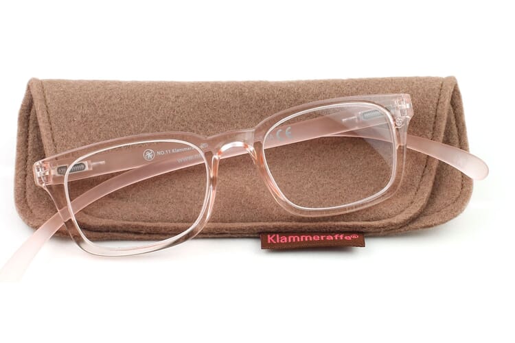 11-perlrose-mit-etui Lesebrille Klammeraffe No. 11 perlrose mit Etui