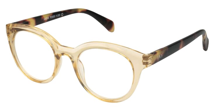 I NEED YOU Lesebrille Jackie beige seitlich Lesebrille I NEED YOU Jackie beige seitlich