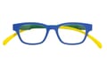 Klammeraffe Lesebrille No. 03 blue-green-yellow geschlossen Lesebrille Klammeraffe No. 03 blue-green-yellow geschlossen