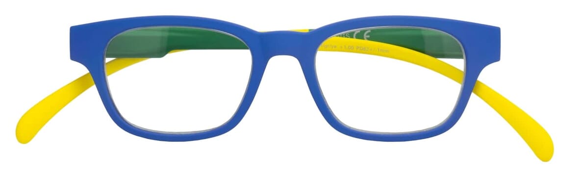 Klammeraffe reading glasses No. 03 blue-green-yellow closed Reading glasses Klammeraffe No. 03 blue-green-yellow closed