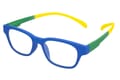 Klammeraffe Lesebrille No. 03 blue-green-yellow seitlich No. 03 Blue Green Yellow