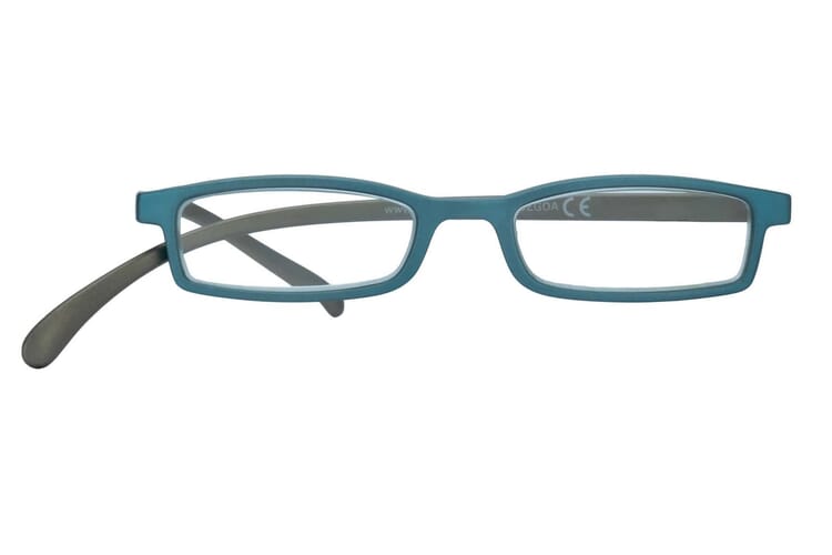 Lesebrille Klammeraffe 02 petrol-brown frontal Lesebrille Klammeraffe 02 petrol-brown frontal