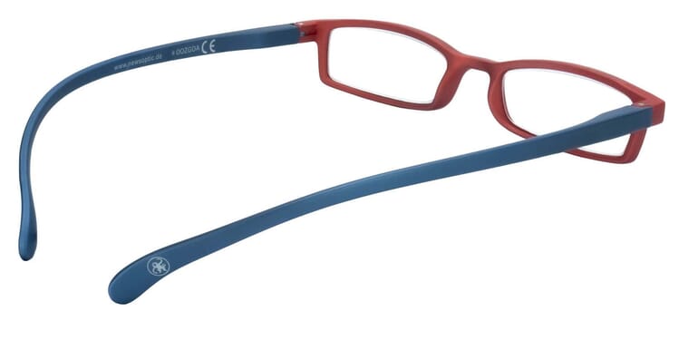 Lesebrille Klammeraffe 02 red-blue innen Lesebrille Klammeraffe 02 red-blue innen