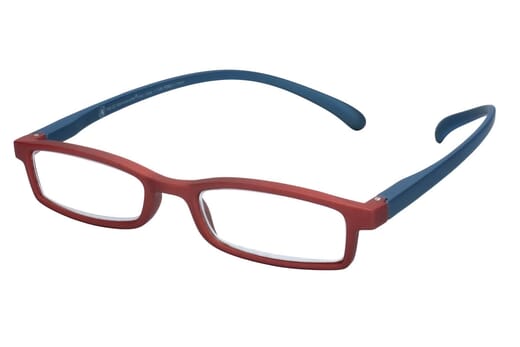 Reading glasses Klammeraffe 02 red-blue sideways