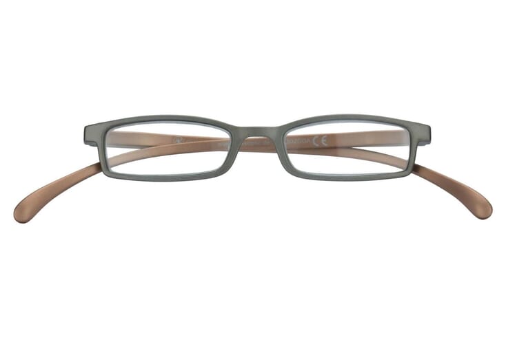 Lesebrille Klammeraffe 02 silver-copper geschlossen Lesebrille Klammeraffe 02 silver-copper geschlossen
