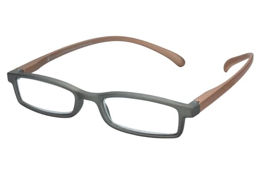 Lesebrille Klammeraffe 02 silver-copper seitlich