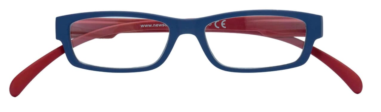 Lesebrille Klammeraffe 04 blue-red geschlossen Lesebrille Klammeraffe 04 blue-red geschlossen