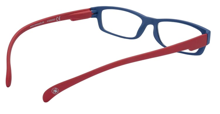 Lesebrille Klammeraffe 04 blue-red innen Lesebrille Klammeraffe 04 blue-red innen