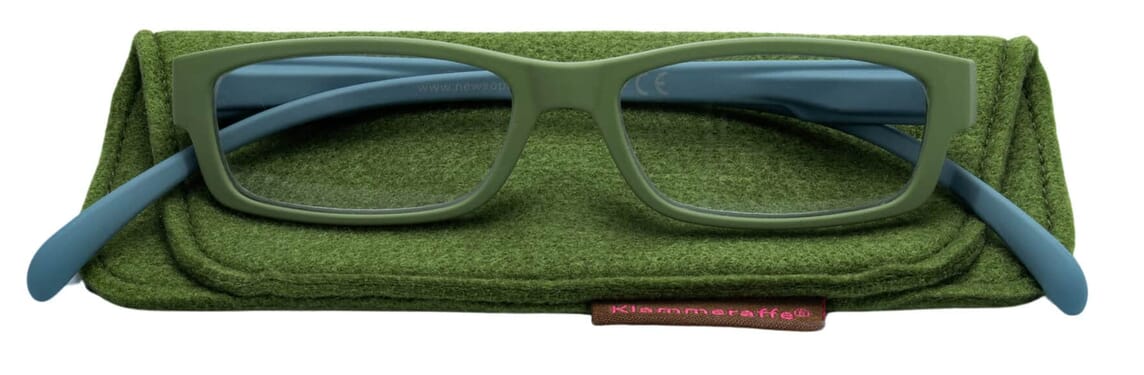 Lesebrille Klammeraffe 04 green-petrol mit etui Lesebrille Klammeraffe 04 green-petrol mit etui