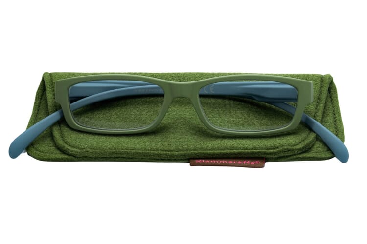 Reading glasses Klammeraffe 04 green-petrol with case Reading glasses Klammeraffe 04 green-petrol with case