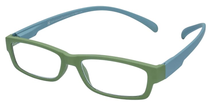 Lesebrille Klammeraffe 04 green-petrol seitlich Lesebrille Klammeraffe 04 green-petrol seitlich