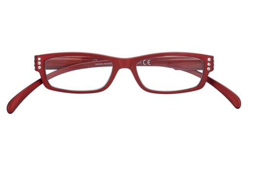 Lesebrille Klammeraffe 05 rot-strass geschlossen