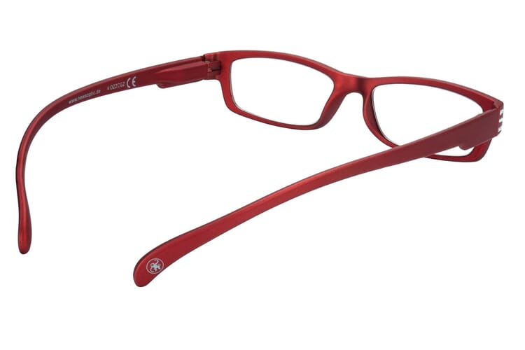 Lesebrille Klammeraffe 05 rot-strass innen Lesebrille Klammeraffe 05 rot-strass innen