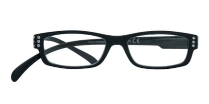 Reading glasses Klammeraffe No. 05 black-strass frontal Reading glasses Klammeraffe No. 05 black-strass frontal