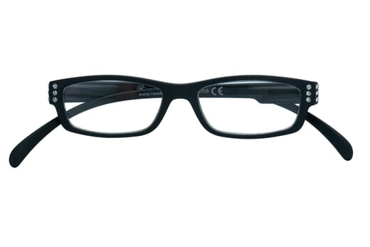Reading glasses Klammeraffe No. 05 black rhinestone closed