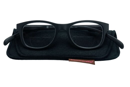 Reading glasses Klammeraffe No. 07 bifocal black with case