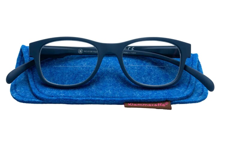 Reading glasses Klammeraffe No. 07 bifocal blue with case Reading glasses Klammeraffe No. 07 bifocal blue with case